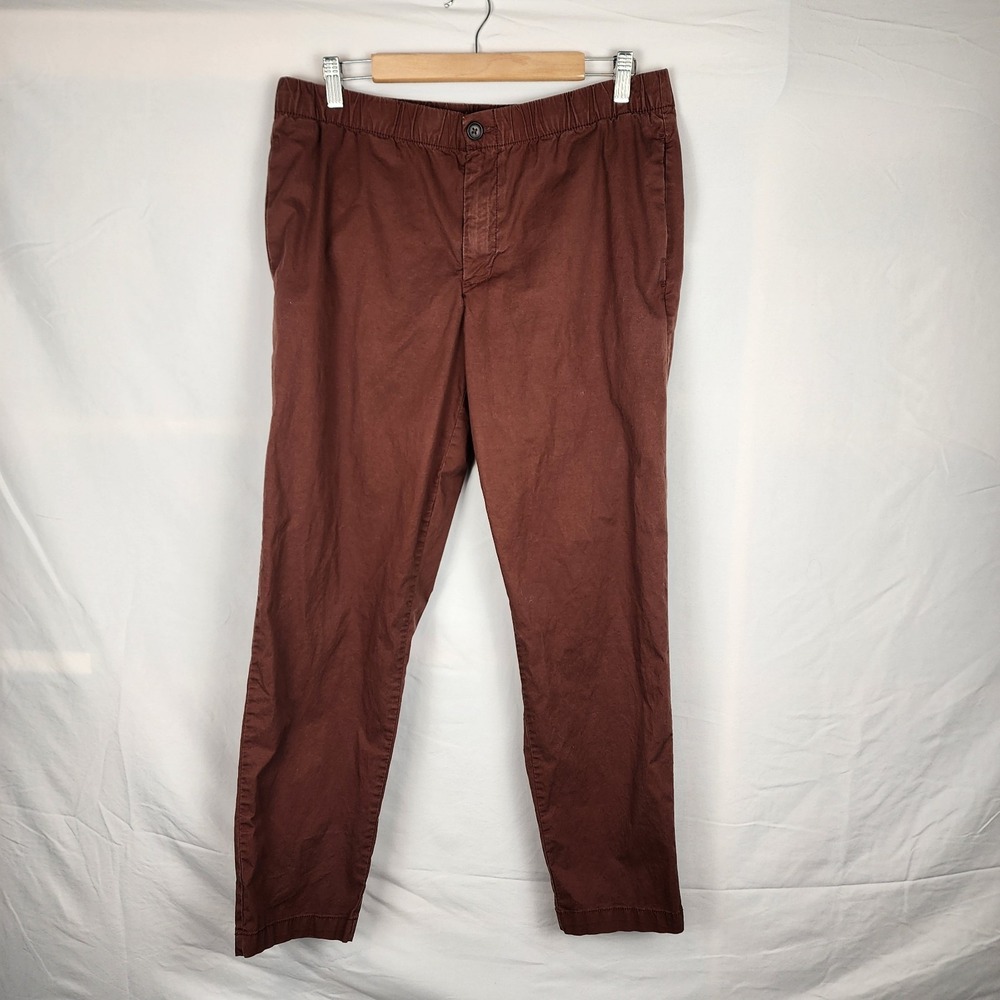 VRST Brown Elastic Drawstring Waist Straight Leg Pants Men's Size Medium